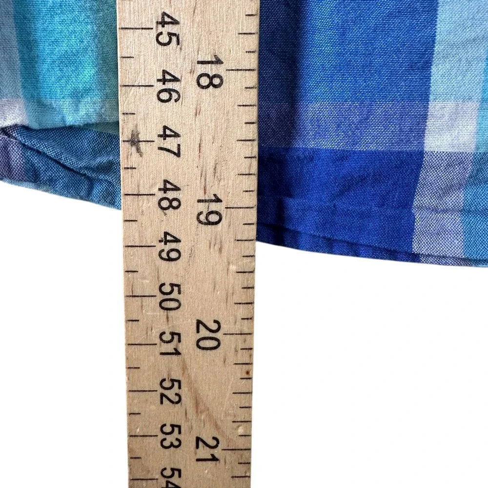 The Childrens Place Blue Plaid‎ Button Down Shirt Long Sleeve Size XS 4 Cotton